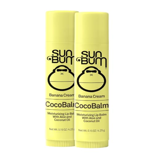 Sun Bum Banana Cream Cocobalm | Hydrating Lip Balm with Aloe | Hypoallergenic, Paraben Free, Silicone Free,| 0.15oz Stick (Pack of 2)