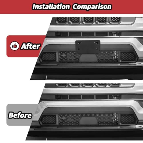 JeCar License Plate Frame Bracket Fit for 2022 2023 2024 Jeep Compass Front License Plate Holder Mount - Thumbnail 3