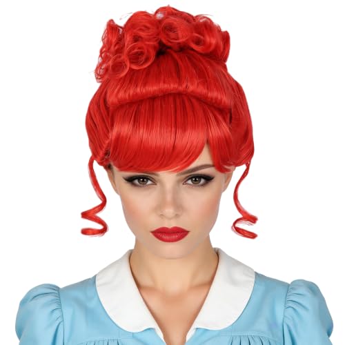 Topcosplay Women's Short Red Wig Halloween Costume Party Wigs