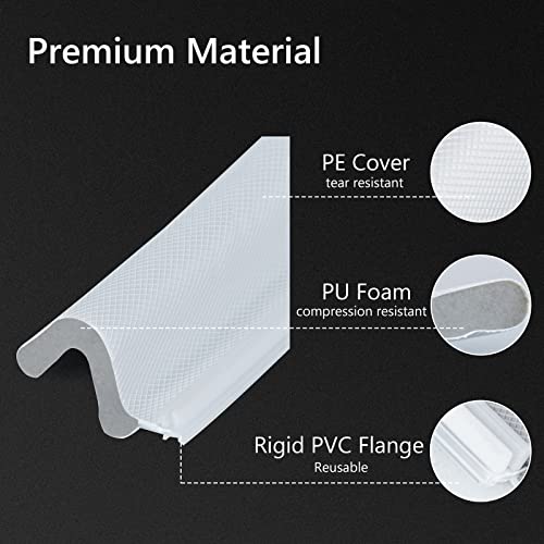 Trisiki 2023 Upgraded Weather Stripping Soundproof Door Seal Strip, V Shaped Foam Kerf Weather Stripping Door Frame For Doors Windows, Card Slot Installation Seals Large, 26 Ft #TOP1