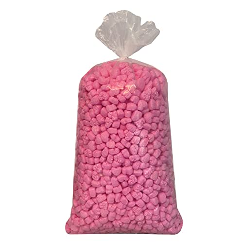 Uoffice Bright Pink Heart Shaped Plant-Based Packing Peanuts 1-Pack 1.5 Cu. Ft. #TOP22
