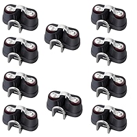 BLUESHARK Nylon Sailing Cam Cleat With Wire Fairlead - 150 Lb Load Capacity For 1/8-1/4" Lines