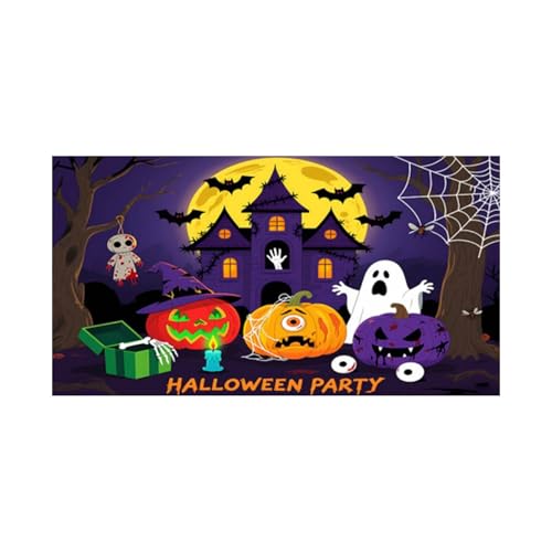 Banner Garage di Halloween, 200 x 150 cm, copertura per porta del garage di Halloween, banner di tela di sfondo di Halloween appeso, garage porta banners Cover (B, C)