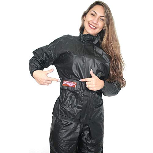 Kit Capa De Chuva Motoqueiro Feminina Protercapas M+ Sobre Bota Tamanho M