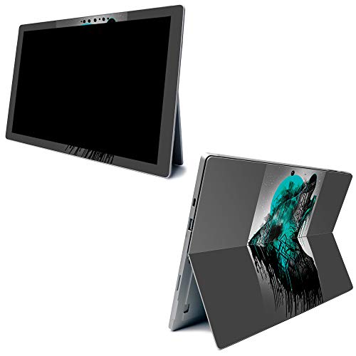 Image of MightySkins Carbon Fiber Skin for Microsoft Surface Pro 7 - Under The Moon | Textured Carbon Fiber Finish | Easy to Apply, Remove, and Change Styles | Made in The USA