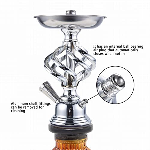 Shisha-Set 2 Schlauch 14,2" Shisha mit Mini-Kürbis-Glassockel Keramik-Huka-Schüssel Verbesserte Shisha tragbares Shisha-Becher-Set – Bild 4