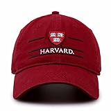 The Game NCAA Adult Bar Hat - Garment Washed Twill - Embroidered Design - Elevate Your Style and Show Your Team Spirit (Harvard Crimson - Cardinal, Adjustable)