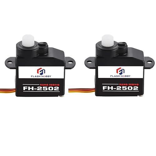 2PCS FH-2502 Nano Servo 0.07 oz Engranaje de dirección con JST 1.25 1.0 JR Interfaz para RC Micro Avión Interior Avión Motor Recambios (JR)