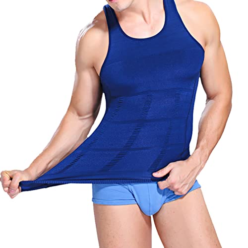T-Shirts de Course avec Compression Homme Maillot Abdomen Noir