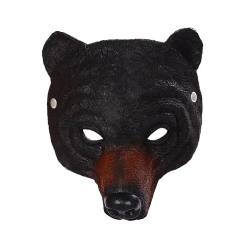 Hosfairy Black Bear Mask - Animal Masquerade for Easter, Halloween, Carnival & Party Cosplay