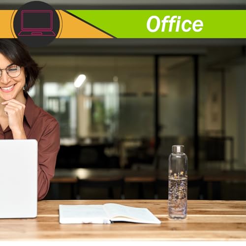 Clear Water Bottle 16 oz BPA Free Glass Drinking Bottle for Juice with Stainless Steel Lid and Neoprene Sleeve (16 ounce, Flourishing Flowers) - Image 5