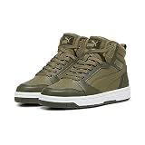 PUMA Rebound V6 Mid WTR Jr, Zapatillas, Alpine Snow Sand Dune White, 37.5 EU