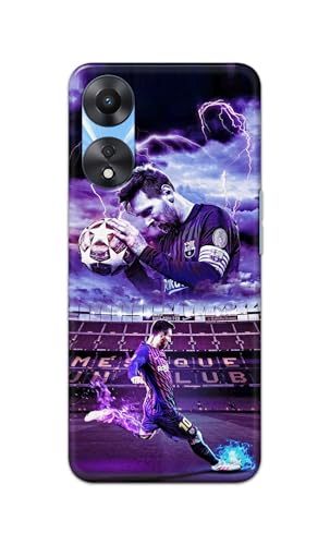 Image of Printed Hard Back Cover Case for Oppo A78 5G | Oppo A58 5G Back Cover (Famous Football Player) -1111