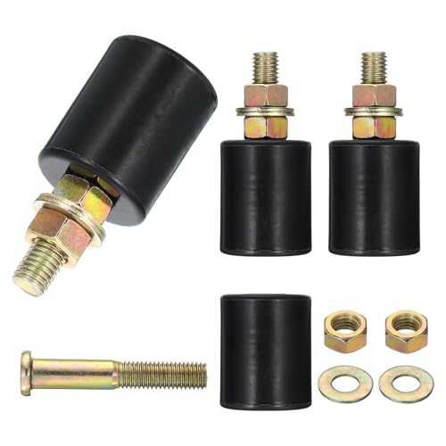 QUARKZMAN 4pz 1,57 x 1,89(LxA) Guide per Cancello Scorrevole Rulli Guida Nylon Ruota Supporto Cancello Scorrevole per Puleggia Porta Elettrica, Nero