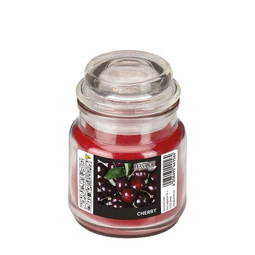 Gala "Flavour by GALA" Bonbonglas mit Wachsfüllung Ø 63 mm, 85 mm bordeaux - Cherry 96936 Duftkerzen mit Deckel Design-Kerzen, 6 Stück