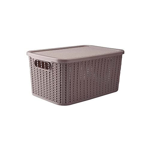 Caixa 8 L Com Tampa Trama Plasútil