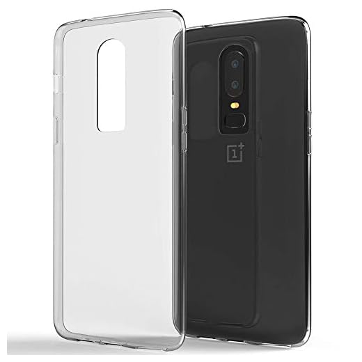 CoverKingz mobilfodral för OnePlus 6 – silikon mobilskal OnePlus 6 – mjukt fodral slim-skydd transparent