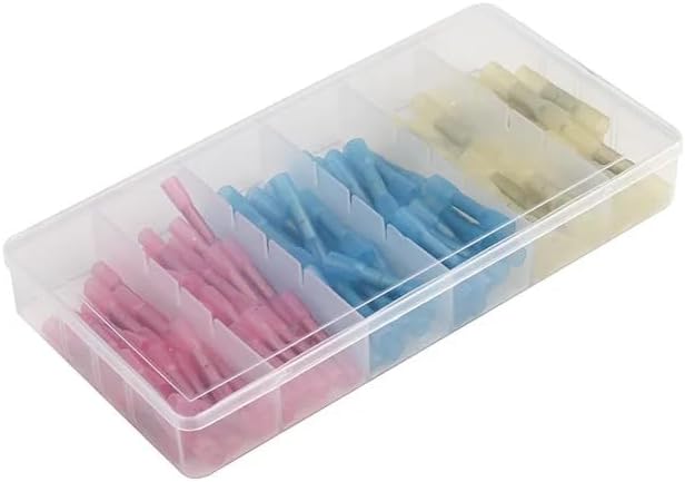 100pcs Heat Shrink Terminals Solder Connectors Waterproof Electrical Wire Butt Splice Connectors Insulated Crimp VUQLDHAYZ
