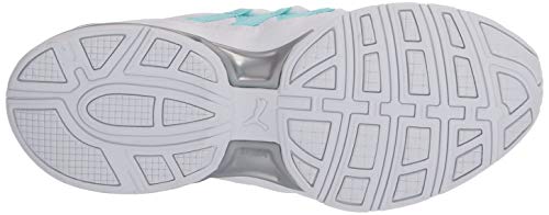 PUMA PUMA Women's RIAZE PROWL Sneaker, Puma White-Gulf Stream, 9.5
