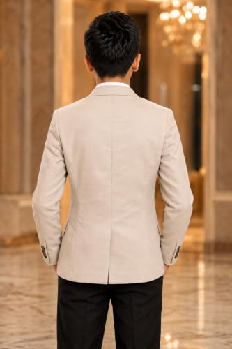 Image of SaintX Kids Boys Tailored Premium Coat Blazer | 4-Way Stretchable Wrinkle Free Fabric | Fully Lined | Slim Fit | Versatile Formal & Casual Jacket for Boys (1-14 Years KB01)