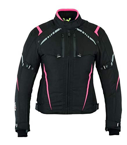 LOVO - Chaqueta Moto Mujer 4 Estaciones Tricapa Corta - Chaqueta Moto Verano e Invierno de Alta Resistencia - Estilo Deportivo y Diseño Ligero - Cazadora Moto Mujer para Todas las Estaciones
