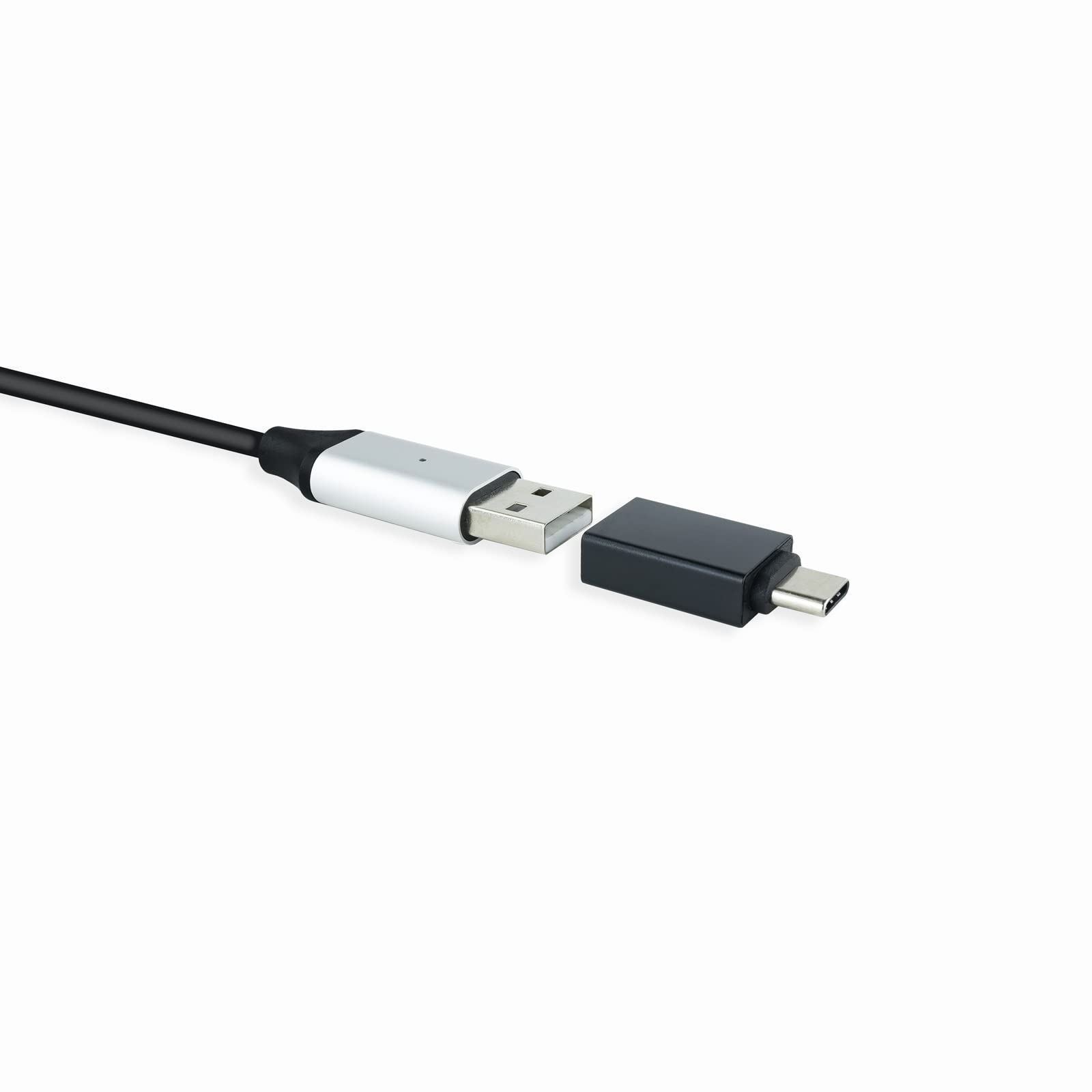 Nanocable 10.02.0010 - Adattatore USB-C verso USB 3.1, USB-C/M-USB-A/H, Alluminio, Noir