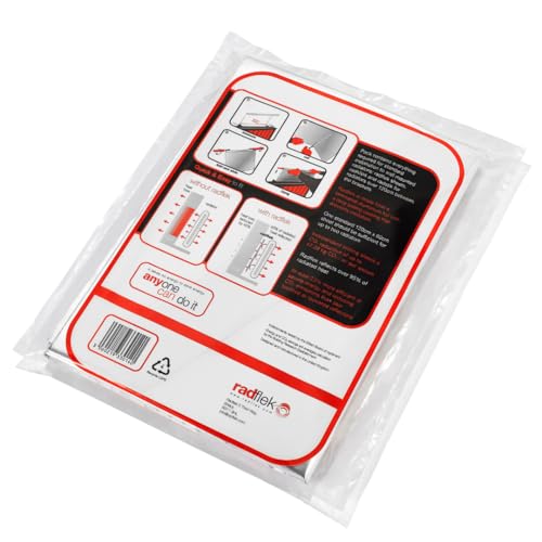 Radflek Radiator Reflector Panels- Heat Reflective Radiator Foil Sheet - Contains 5 Energy Saving Radflek Radiator Reflectors - Easy Install with Manual and Clips Included - Fits Up to 10 Radiators - Image 10