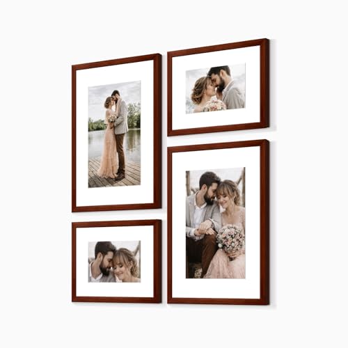 Image of Custom Personalized Photo Collage Framed Wall Art Painting Frames Set | Family Picture Frame Wall Decor Artwork for Living Room Bedroom | A3 + A4 Frame Combo Gallery Style | Personalized Home Decor Gift