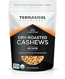 Terrasoul Superfoods Organic Dry-Roasted & Lightly Salted Cashews, 16oz Resealable Pouch - Perfect for Snacking, Baking, and On-the-Go Fuel