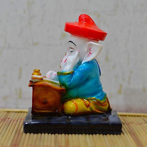 Image of eCraftIndia Lord Ganesha Thinking About Something Decorative Spiritual showpiece