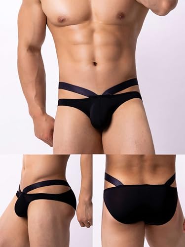 Men's Ice Silk Bikini Solid Briefs Classic Low Rise Underwear2