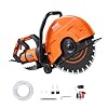 VEVOR Electric Concrete Saw, 16 in, 3200 W Motor Circular Saw Cutter with Max. 6 in Adjustable Cutting Depth, Wet Disk Saws Cutter Includes Water Line, Pump and Blade, for Stone, Brick