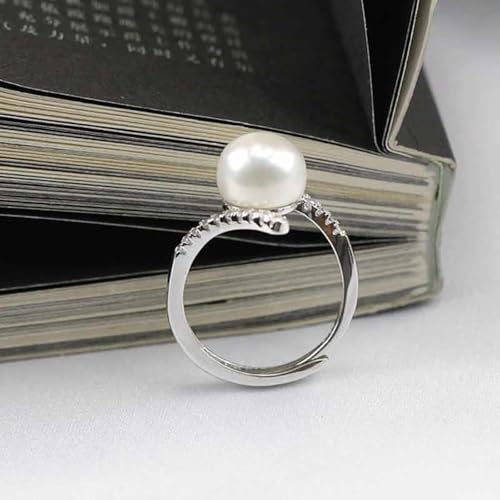 Graceful Wedding Band with Simulated Pearl for Women Shiny Cubic Zirconia Engagement Jewelry4