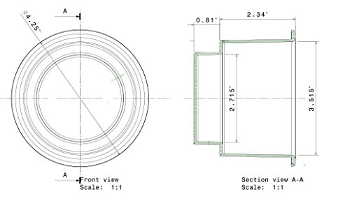 Portavasos plástico blanco universal 3 5/8 pulgadas con orificio de drenaje miniatura 5