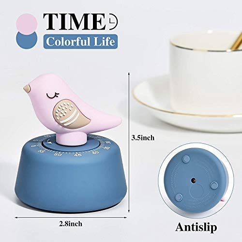 Cronômetro de cozinha artesanal de corda mecânica Cronômetro de 60 minutos decoração da casa (pássar