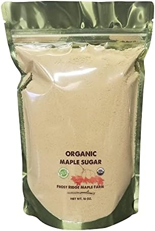 Frost Ridge Maple Farm Powdered Granulated Organic Maple Sugar, Grade A, 16 oz.
