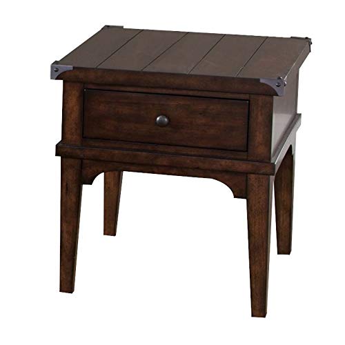 Liberty Furniture Industries Aspen Skies End Table, 23" X 27" X 24", Medium Brown #TOP11