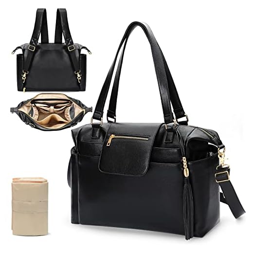 Stylish Leather Diaper Bag Backpack