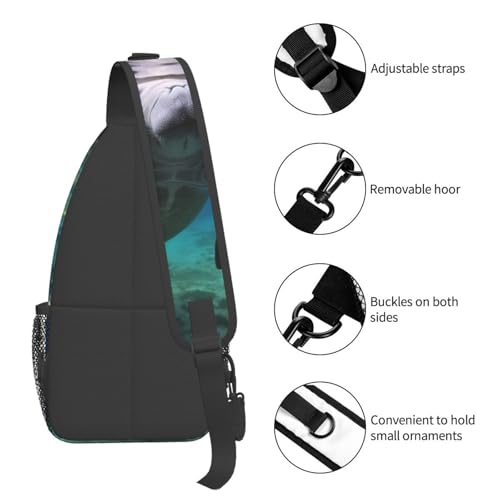 Bolso cruzado unisex negro casual para viaje y senderismo miniatura 5