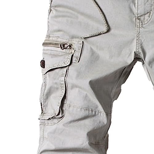 Mens Fashion Drawstring Joggers Pants Outdoor Casual Hiking Athletic Cargo Trousers Side Flap Pockets3