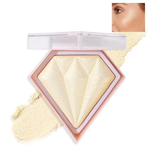 Image of IONSGAKO White Highlighter Makeup Palette Face Powder-02 Quicksand Gold | Iluminadores De Maquillaje Narutal Shimmer Glitter Highlighter Contour Powder Makeup Palette