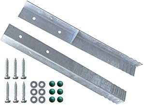 Gartenwelt Riegelsberger Angle Anchor for Play Tower and Swing Hot-Dip Galvanised 500 x 45 x 45 mm Ground Anchor Ground Anchor for Embedding in Concrete Set of 2