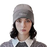[VARZAR] Chain Logo Natural Beanie Gray