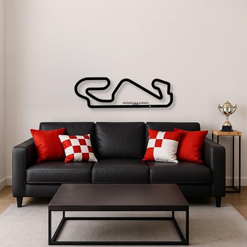 Circuit F1 Barcelone en aluminium 4 mm thermolaqué noir mat d'exception