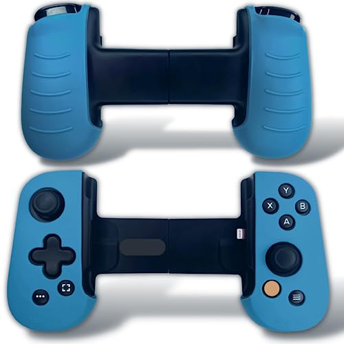 Amarwen : Premium Silicone Grip Cover Case Compatible With Backbone Controller - Anti-Slip Skin Shell For Enhanced Gaming Experience [For Iphone Only] Blue - Thicker Comfortable Grip #TOP20