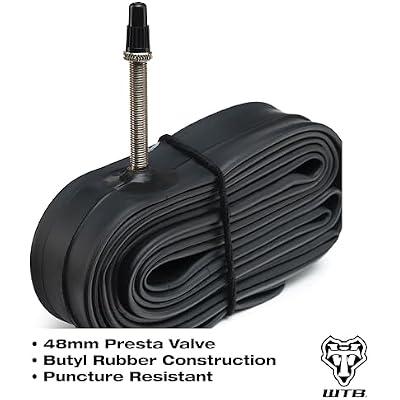 WTB Bicycle Inner Tubes (26/27.5/29/700c, 33/48mm Presta Valve) Mountain, Gravel, Road - Durable & Lightweight Butyl Rubber
