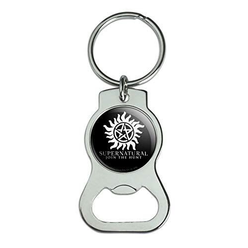 Supernatural Anti Possession Symbol Keychain with Bottle Cap Opener