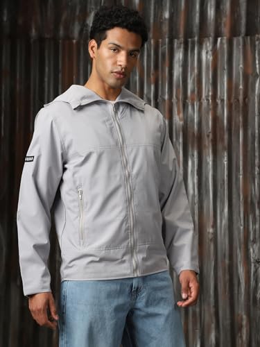Image of High Star Men Printed Polyster Relaxed Fit Hood Long Sleeve Jackets