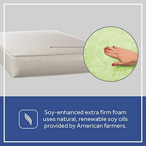 Sealy Soybean Foam-Core Waterproof Baby Crib Mattress And Toddler Mattress - Lightweight Soybean Foam-Core, Greenguard Air Quality Certified - Made In Usa, 52"X28" #TOP1