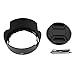 Lens Hood for Nikon AF S DX 18-55mm VR II, Prevents Non Imaging Light, Avoids Mist, Accidental Damage, Fingerprints, Blocks Sand, Rain, Snow, Includes Lens Cap